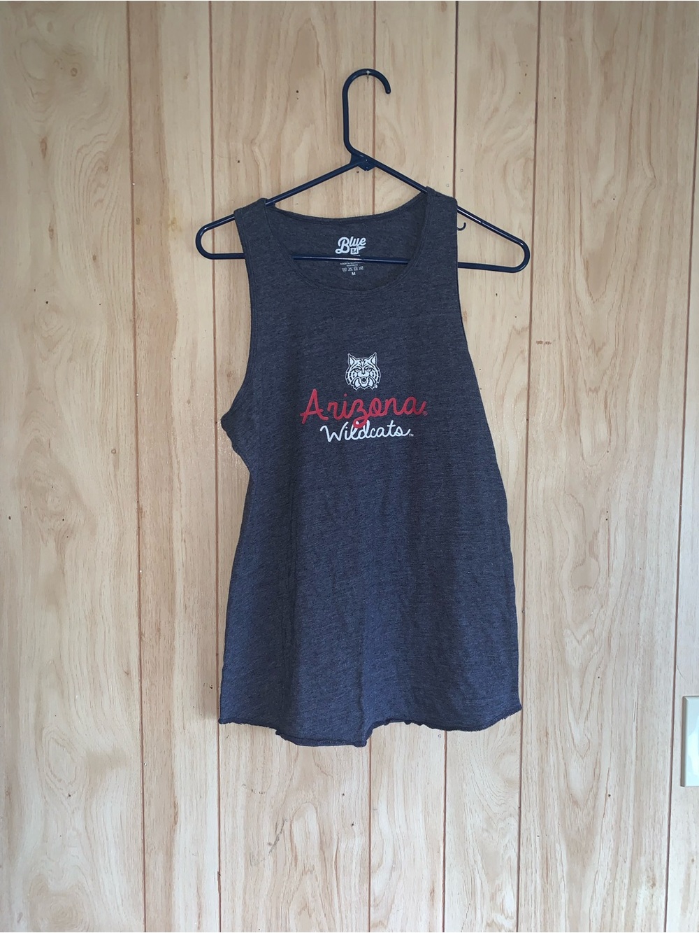 Blue 84 Charcoal Arizona Wildcats Women's Tank with Red & White Logo